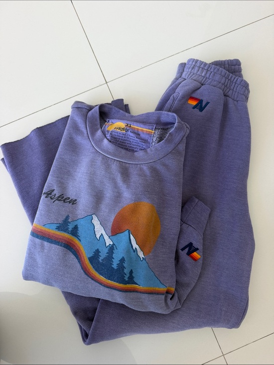 Aviator Nation Pants - Aviator Nation Purple 'Aspen' Mountain Set